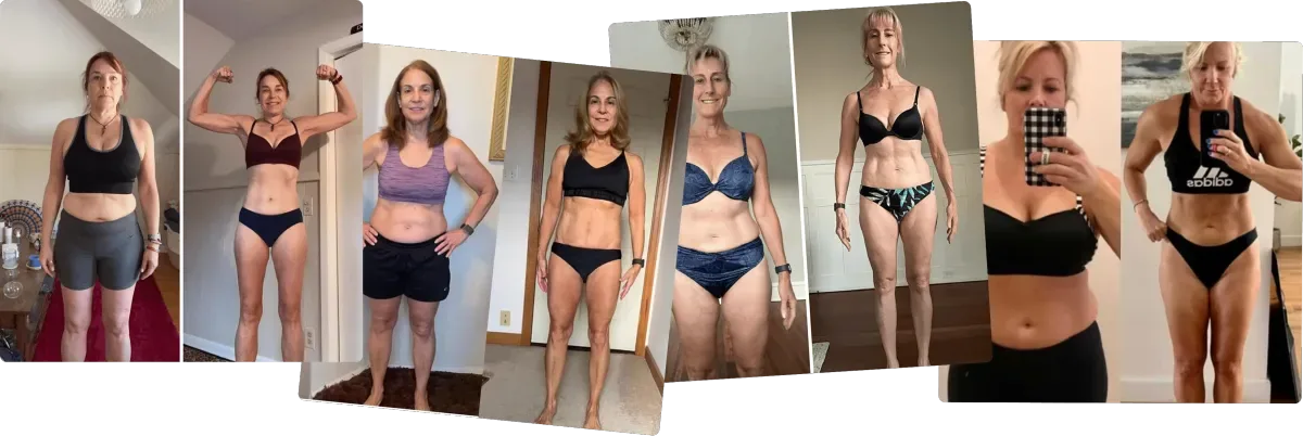 Eight WarriorBabe members after following the Eat More Method