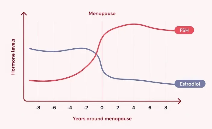 Menopause hormone levels chart