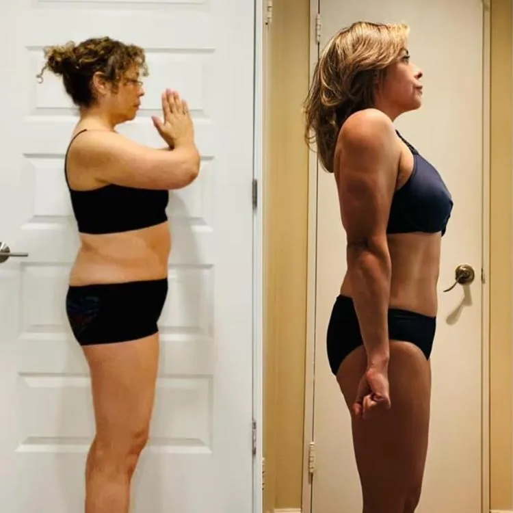 Member before and after, side view